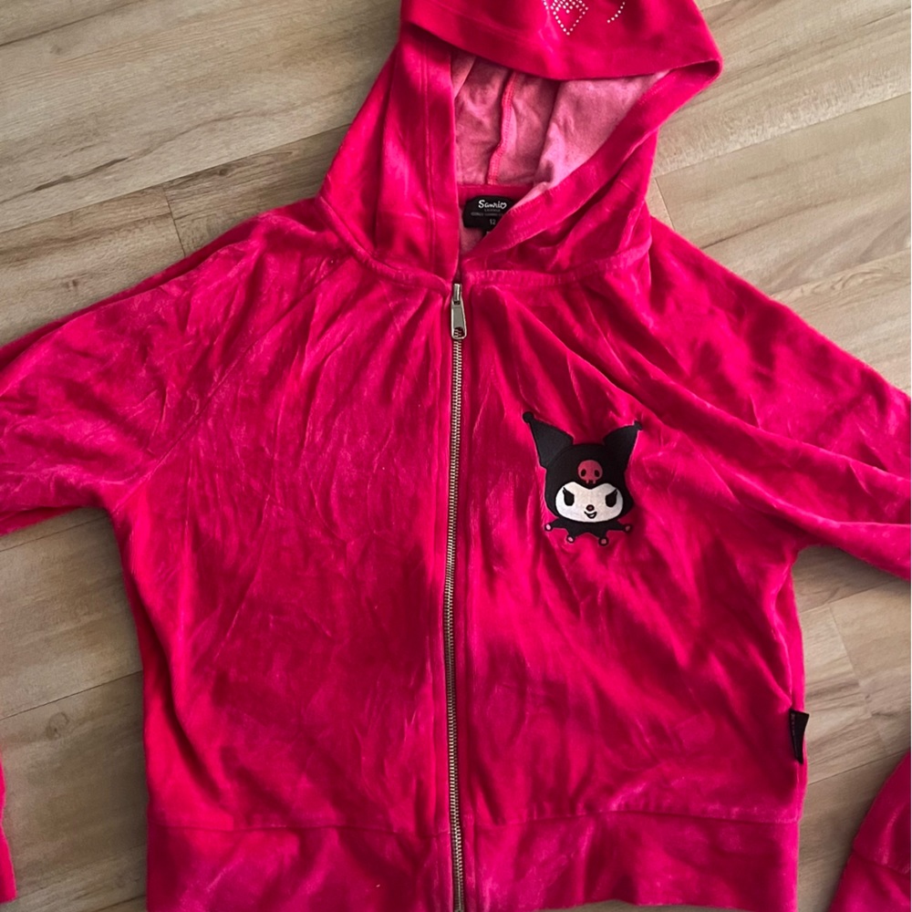 Sanrio Pink Velour Sweatshirt